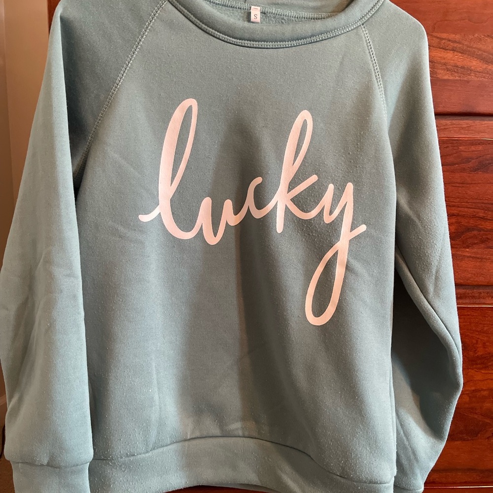 Green Crew Neck Sweatshirt with Script Logo